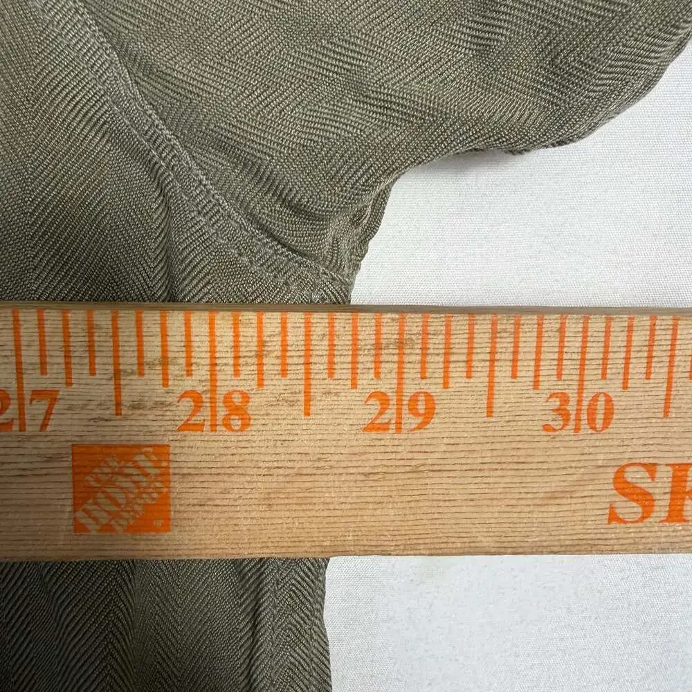 Tommy Bahama Men's Olive Green 100% Silk Long Sleeve Button Down Shirt XXL